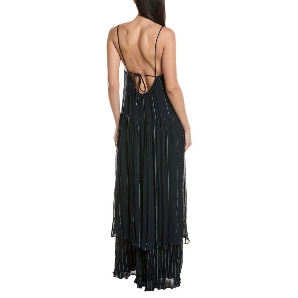 Hugo Boss Womens  Davala Silk-Blend Dress, Blue - Picture 2 of 3